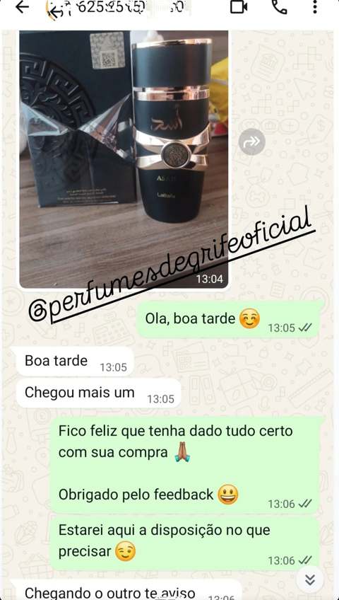 Cliente satisfeito com perfume Asad Lattafa