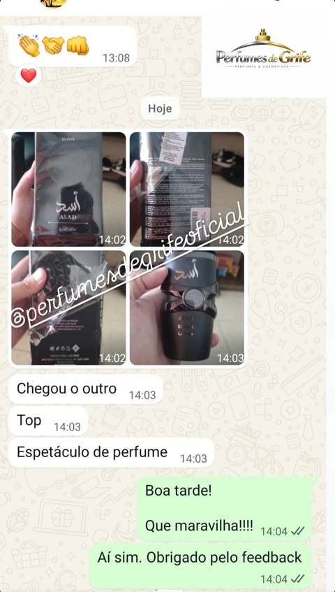Cliente satisfeito com Asad Elixir