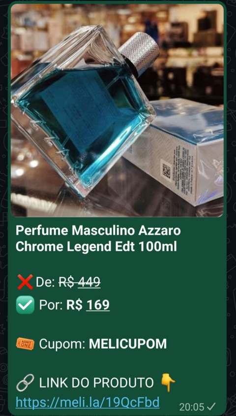 Oferta: Azzaro Chrome Legend 100ml — de R$449 por R$169