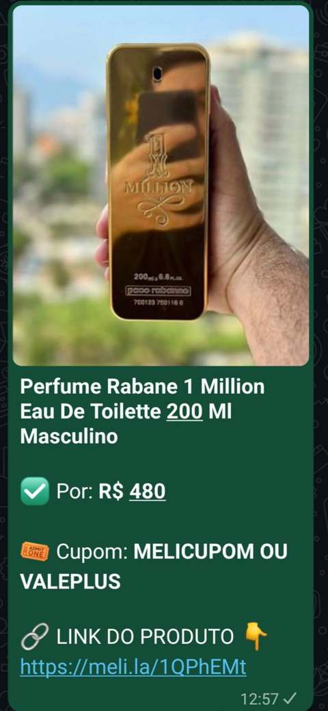 Oferta: Paco Rabanne 1 Million 200ml — por R$480