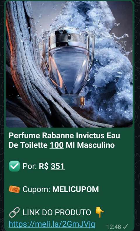 Oferta: Paco Rabanne Invictus 100ml — por R$351